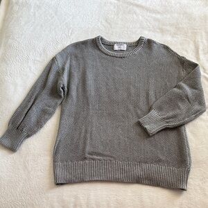 Women’s cable knit 100% cotton Gray Sweater